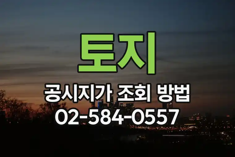 토지 공시지가 조회 방법