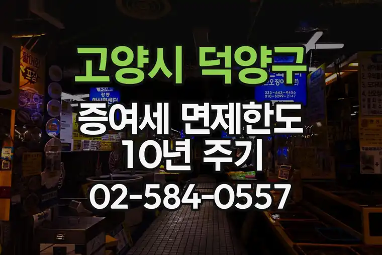 경기 고양시 덕양구 향동동 증여세 면제한도 10년 주기