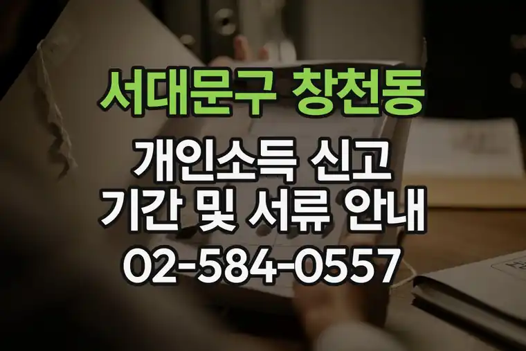 서울 서대문구 창천동 개인소득 신고 기간 및 서류 안내