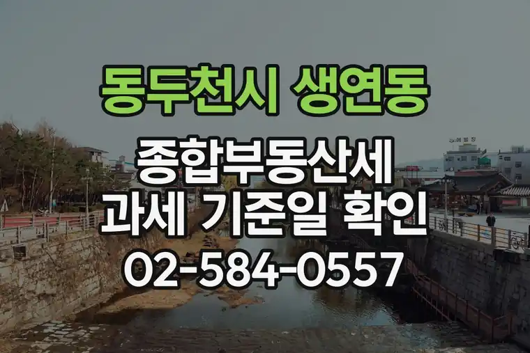 경기 동두천시 생연동 종합부동산세 과세 기준일 확인