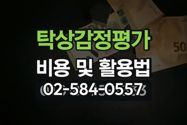 탁상감정평가 비용 및 활용법