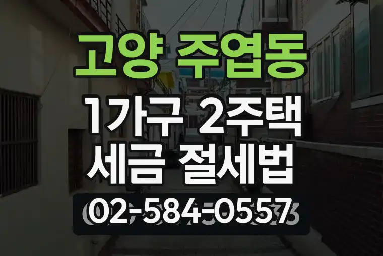 경기 고양 주엽동 1가구 2주택 세금 절세법
