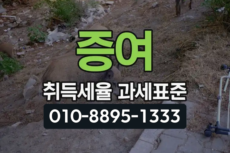 증여 취득세율 과세표준