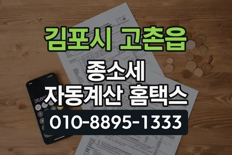 경기 김포시 고촌읍 종합소득세 자동계산 홈택스