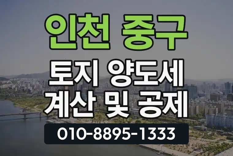 인천 중구 영종동 토지 양도세 계산 및 공제