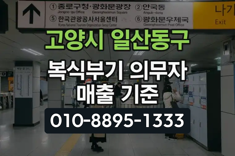 경기 고양시 일산동구 정발산동 복식부기 의무자 매출 기준