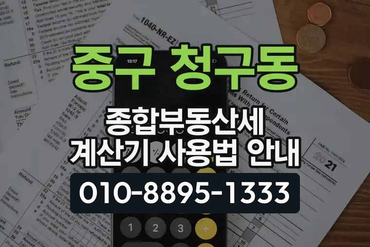 서울 중구 청구동 종합부동산세 계산기 사용법 안내