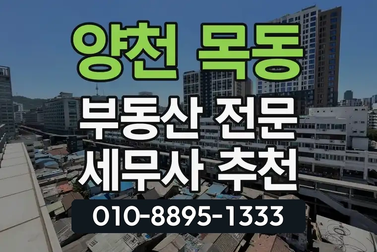 서울 양천 목동 부동산 전문 세무사 추천