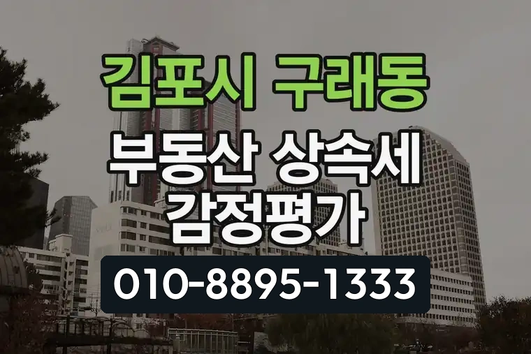 경기 김포시 구래동 부동산 상속세 감정평가