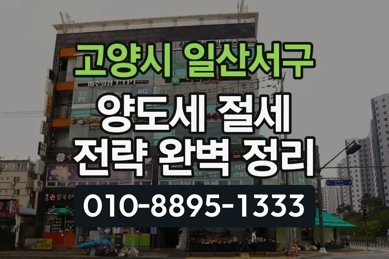경기 고양시 일산서구 덕이동 양도세 절세 전략 완벽 정리
