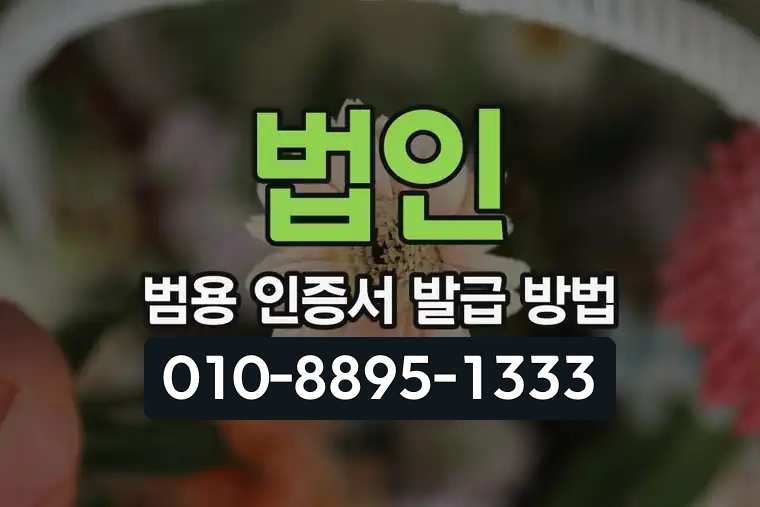 법인 범용 인증서 발급 방법