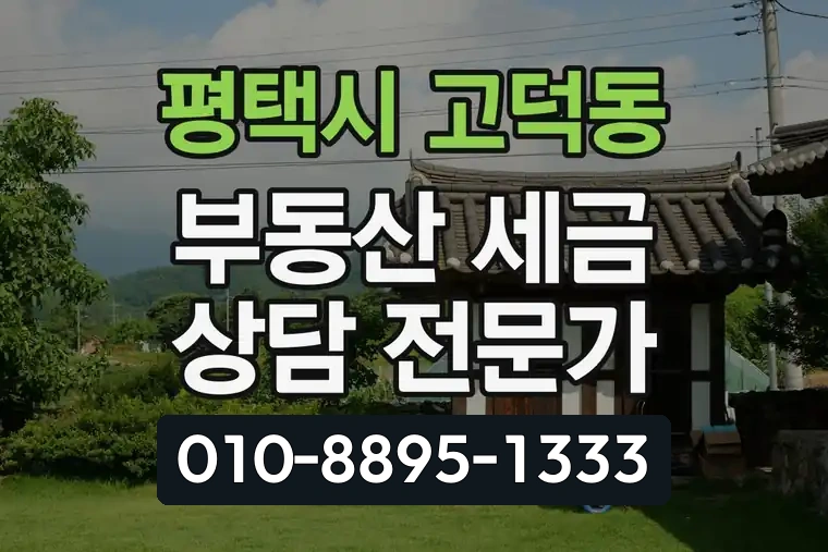 경기 평택시 고덕동 부동산 세금 상담 전문가