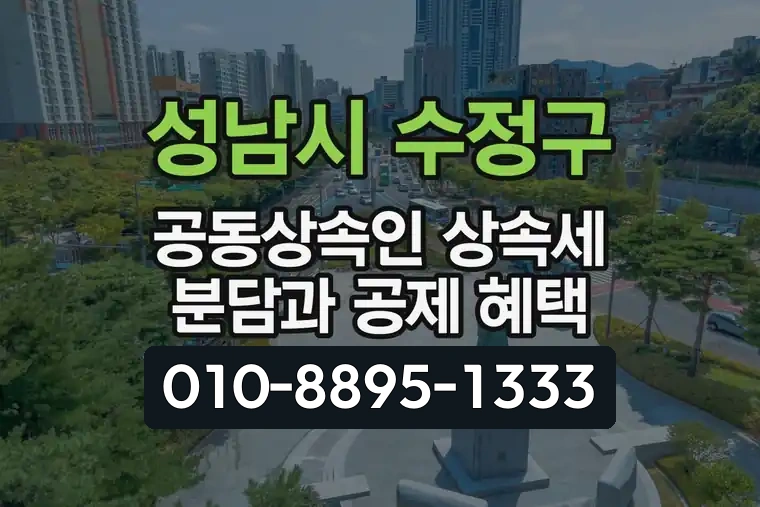 경기 성남시 수정구 태평동 공동상속인 상속세 분담과 공제 혜택
