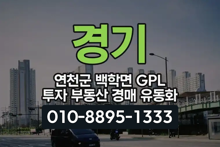 경기 연천군 백학면 GPL 투자 부동산 경매 유동화