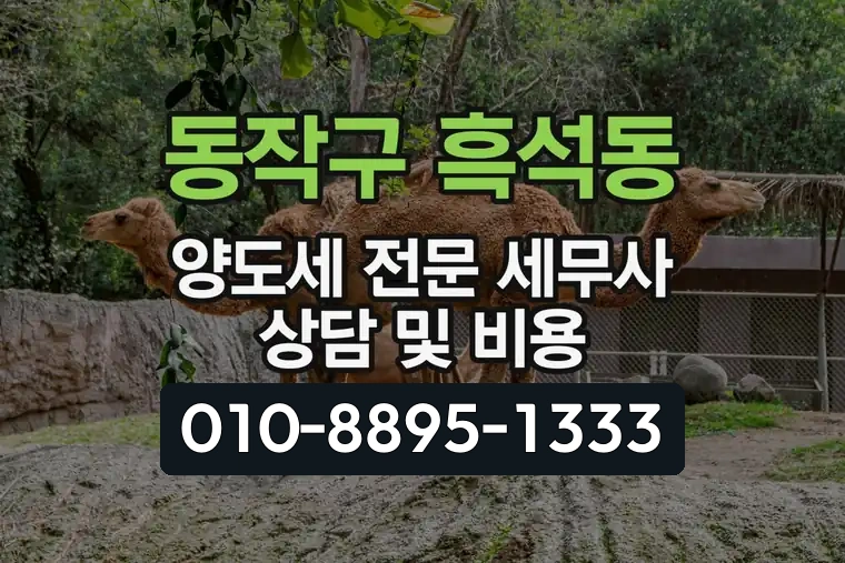 서울 동작구 흑석동 양도세 전문 세무사 상담 및 비용
