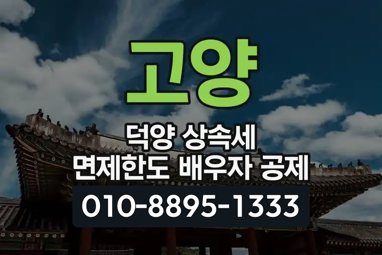 경기 고양 덕양 상속세 면제한도 배우자 공제