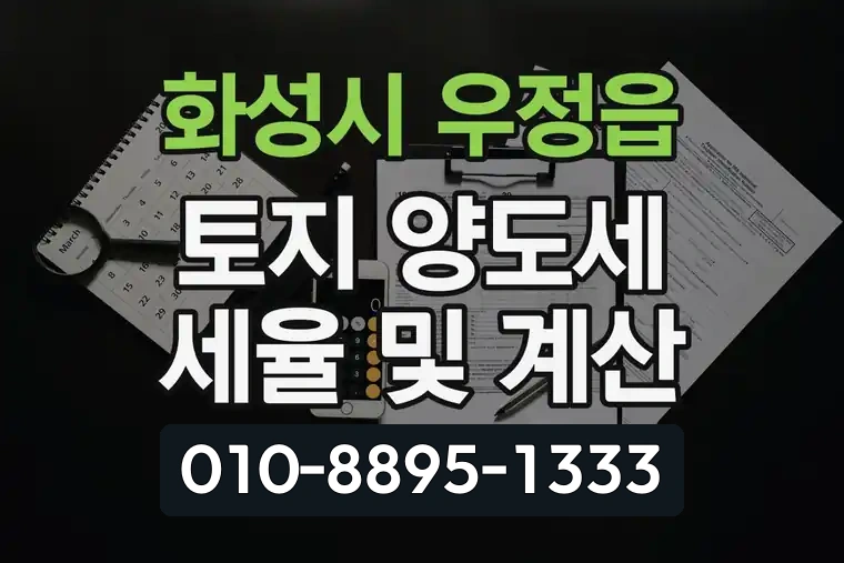 경기 화성시 우정읍 토지 양도세 세율 및 계산