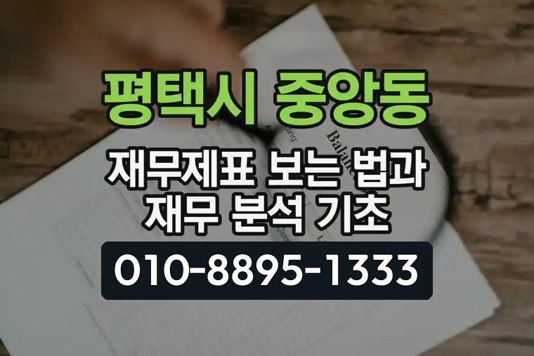경기 평택시 중앙동 재무제표 보는 법과 재무 분석 기초