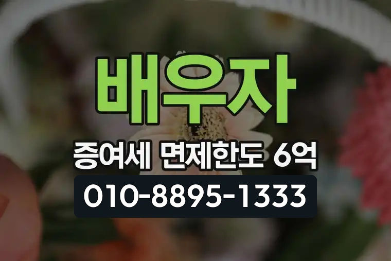 배우자 증여세 면제한도 6억