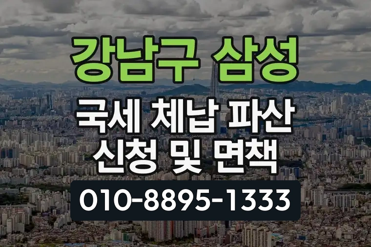 서울 강남구 삼성 국세 체납 파산 신청 및 면책