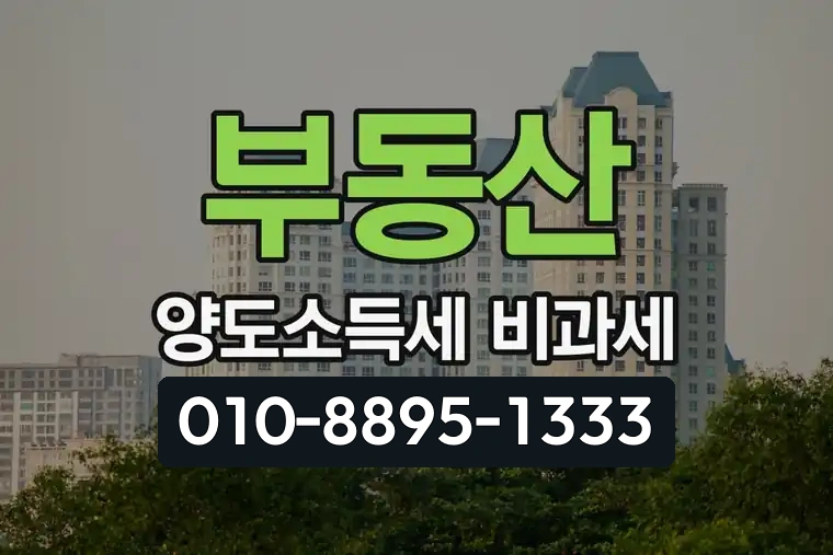 부동산 양도소득세 비과세