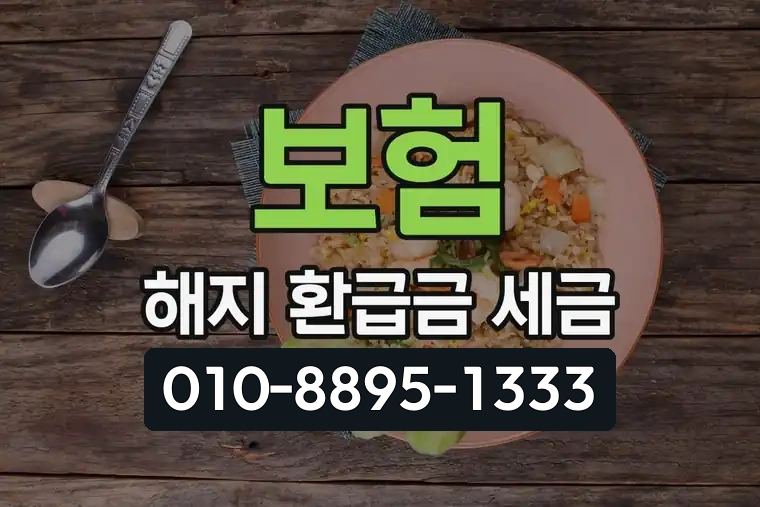 보험 해지 환급금 세금