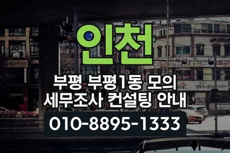 인천 부평 부평1동 모의 세무조사 컨설팅 안내