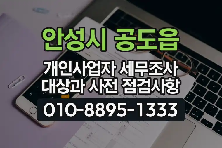 경기 안성시 공도읍 개인사업자 세무조사 대상과 사전 점검사항
