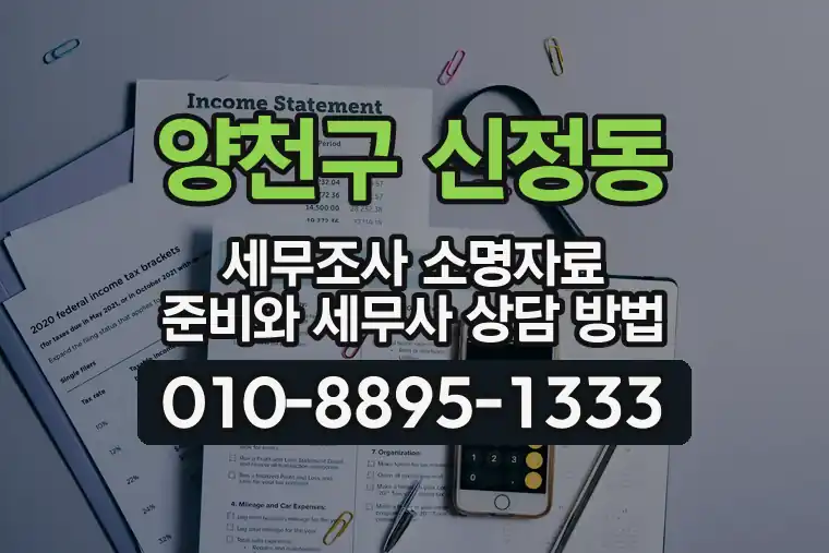 서울 양천구 신정동 세무조사 소명자료 준비와 세무사 상담 방법