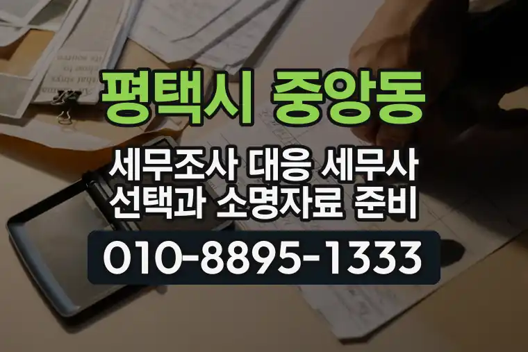 경기 평택시 중앙동 세무조사 대응 세무사 선택과 소명자료 준비