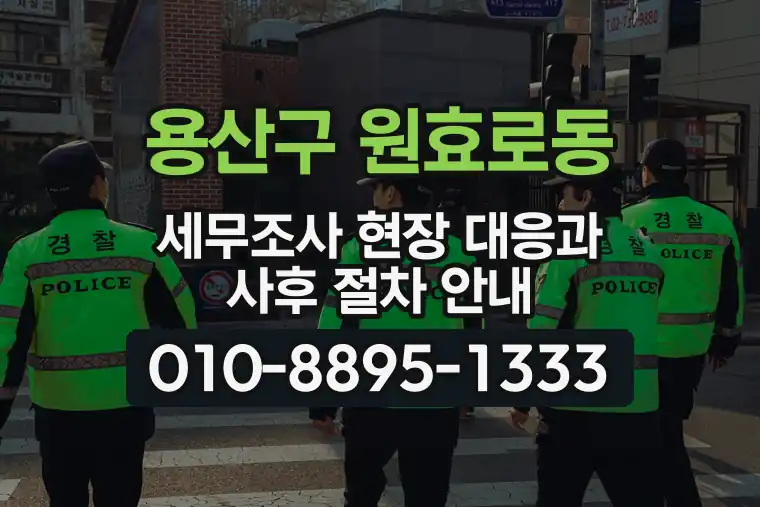 서울 용산구 원효로동 세무조사 현장 대응과 사후 절차 안내