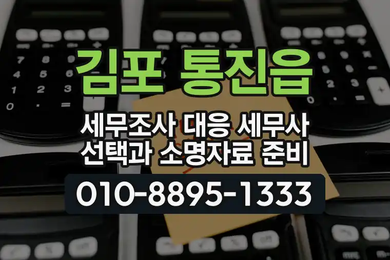 경기 김포 통진읍 세무조사 대응 세무사 선택과 소명자료 준비