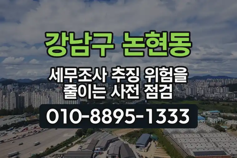 서울 강남구 논현동 세무조사 추징 위험을 줄이는 사전 점검
