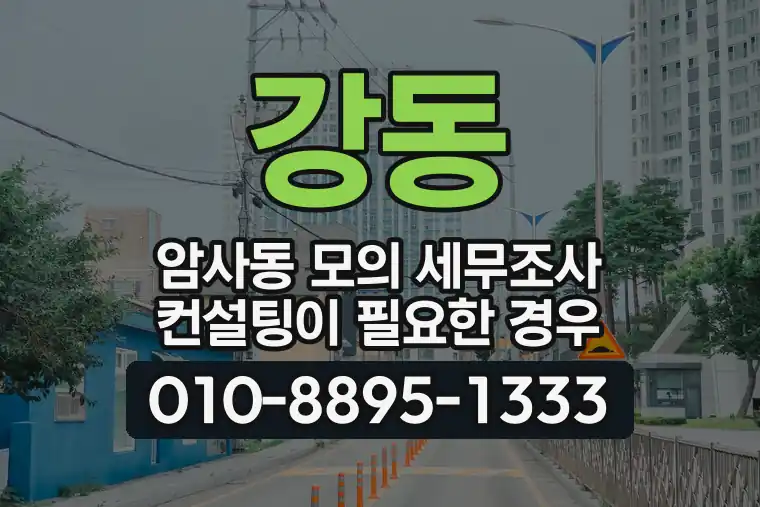 서울 강동 암사동 모의 세무조사 컨설팅이 필요한 경우