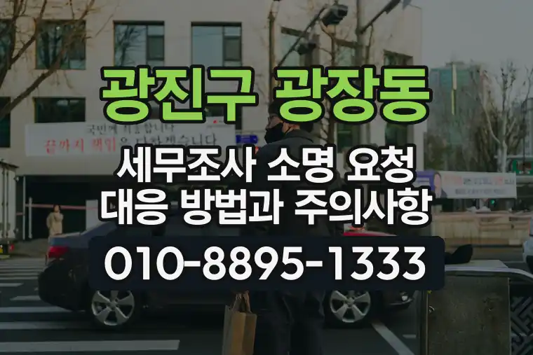 서울 광진구 광장동 세무조사 소명 요청 대응 방법과 주의사항