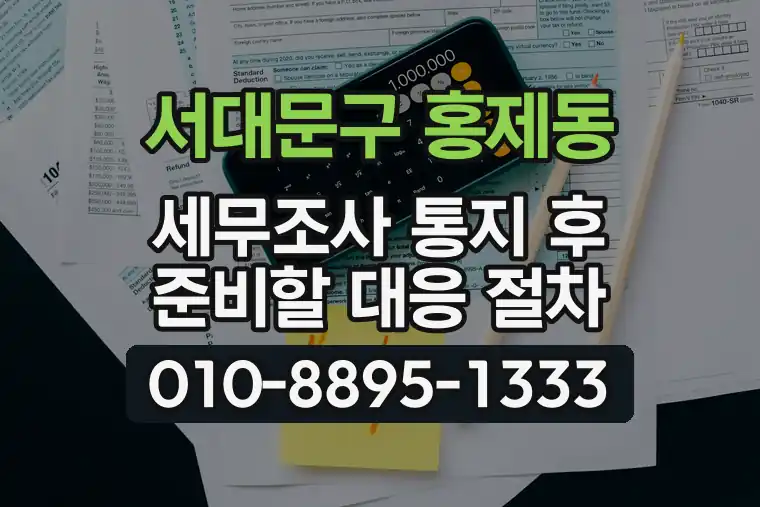서울 서대문구 홍제동 세무조사 통지 후 준비할 대응 절차
