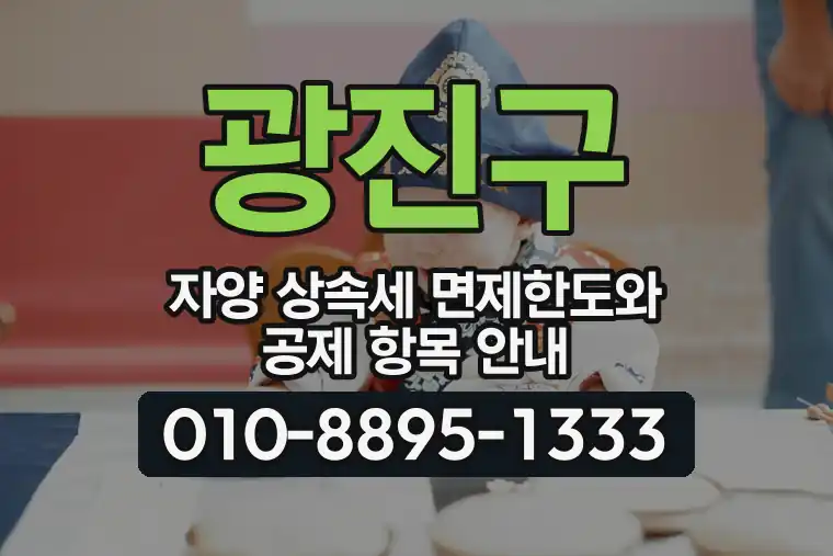 서울 광진구 자양 상속세 면제한도와 공제 항목 안내