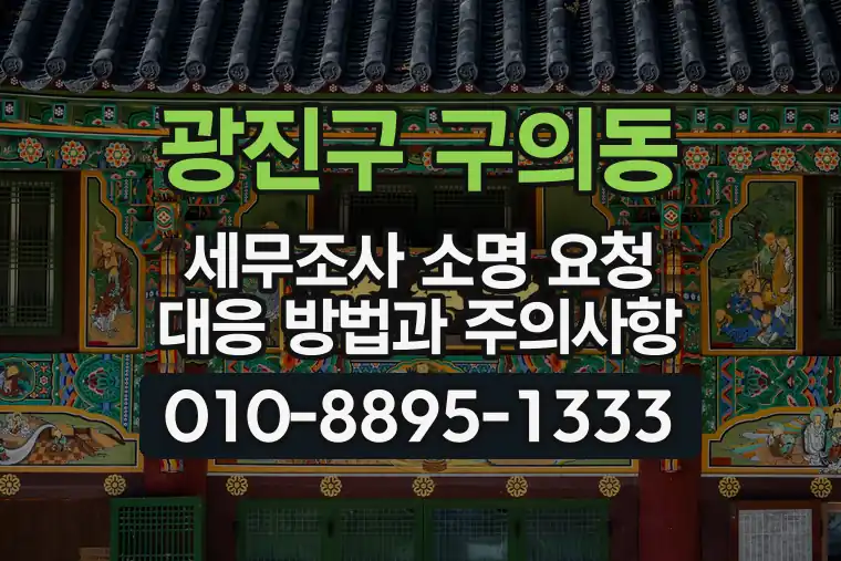 서울 광진구 구의동 세무조사 소명 요청 대응 방법과 주의사항