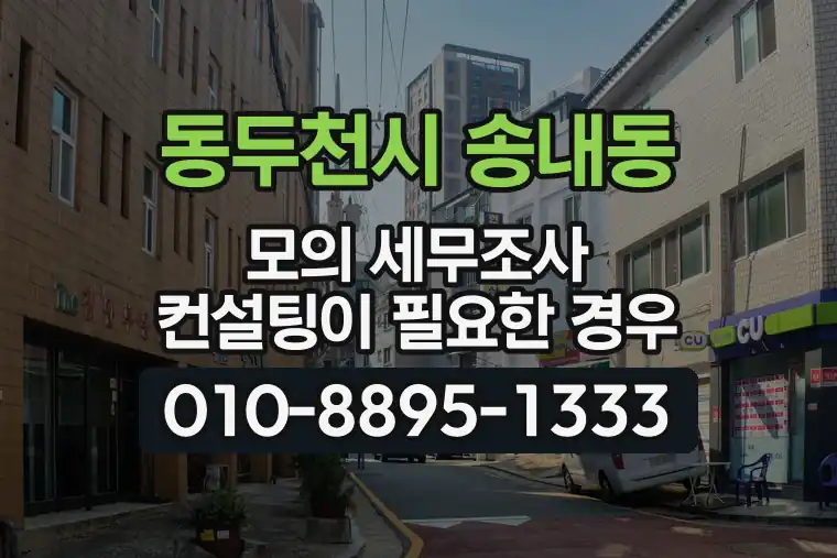 경기 동두천시 송내동 모의 세무조사 컨설팅이 필요한 경우