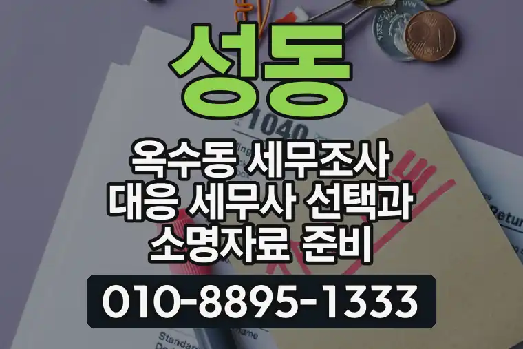 서울 성동 옥수동 세무조사 대응 세무사 선택과 소명자료 준비