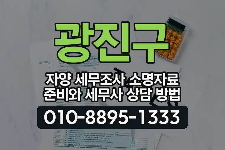 서울 광진구 자양 세무조사 소명자료 준비와 세무사 상담 방법