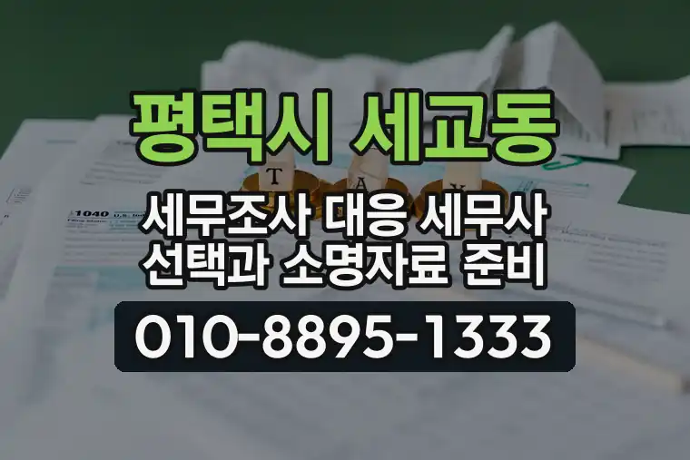 경기 평택시 세교동 세무조사 대응 세무사 선택과 소명자료 준비
