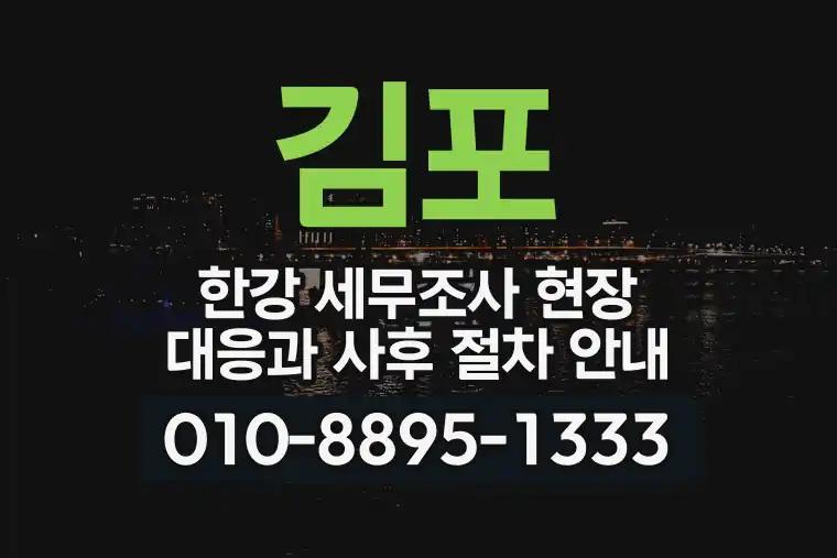 경기 김포 한강 세무조사 현장 대응과 사후 절차 안내
