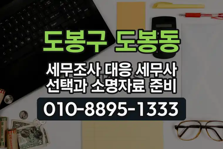 서울 도봉구 도봉동 세무조사 대응 세무사 선택과 소명자료 준비