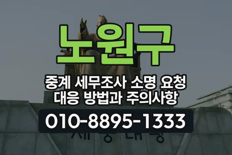서울 노원구 중계 세무조사 소명 요청 대응 방법과 주의사항