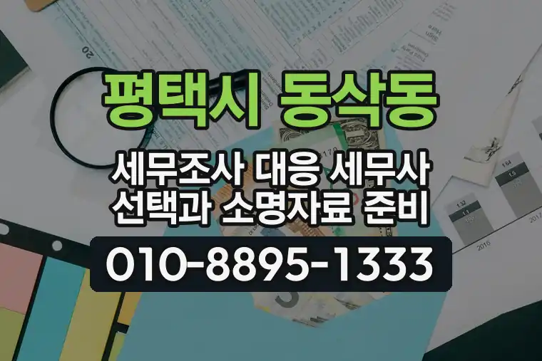 경기 평택시 동삭동 세무조사 대응 세무사 선택과 소명자료 준비