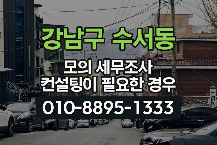 서울 강남구 수서동 모의 세무조사 컨설팅이 필요한 경우