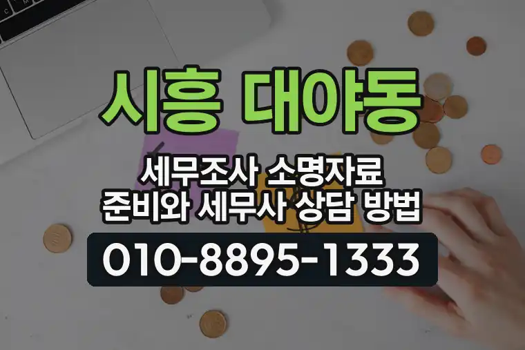 경기 시흥 대야동 세무조사 소명자료 준비와 세무사 상담 방법
