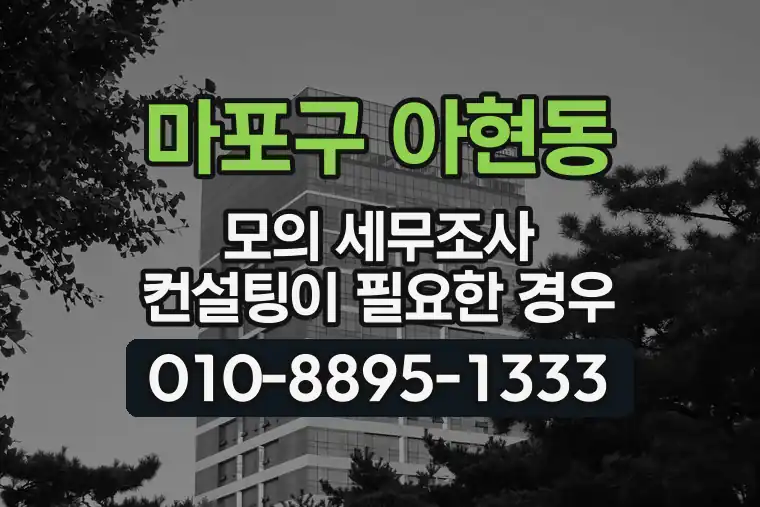 서울 마포구 아현동 모의 세무조사 컨설팅이 필요한 경우