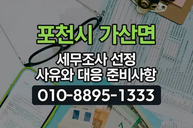 경기 포천시 가산면 세무조사 선정 사유와 대응 준비사항